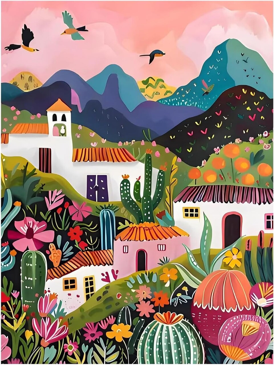 Paint by Numbers for Adult, Landscape Paint by Numbers Kit for Adults Beginners, DIY Landscape Acrylic Painting on Canvas for Home Wall Art Decor(16x20Inch